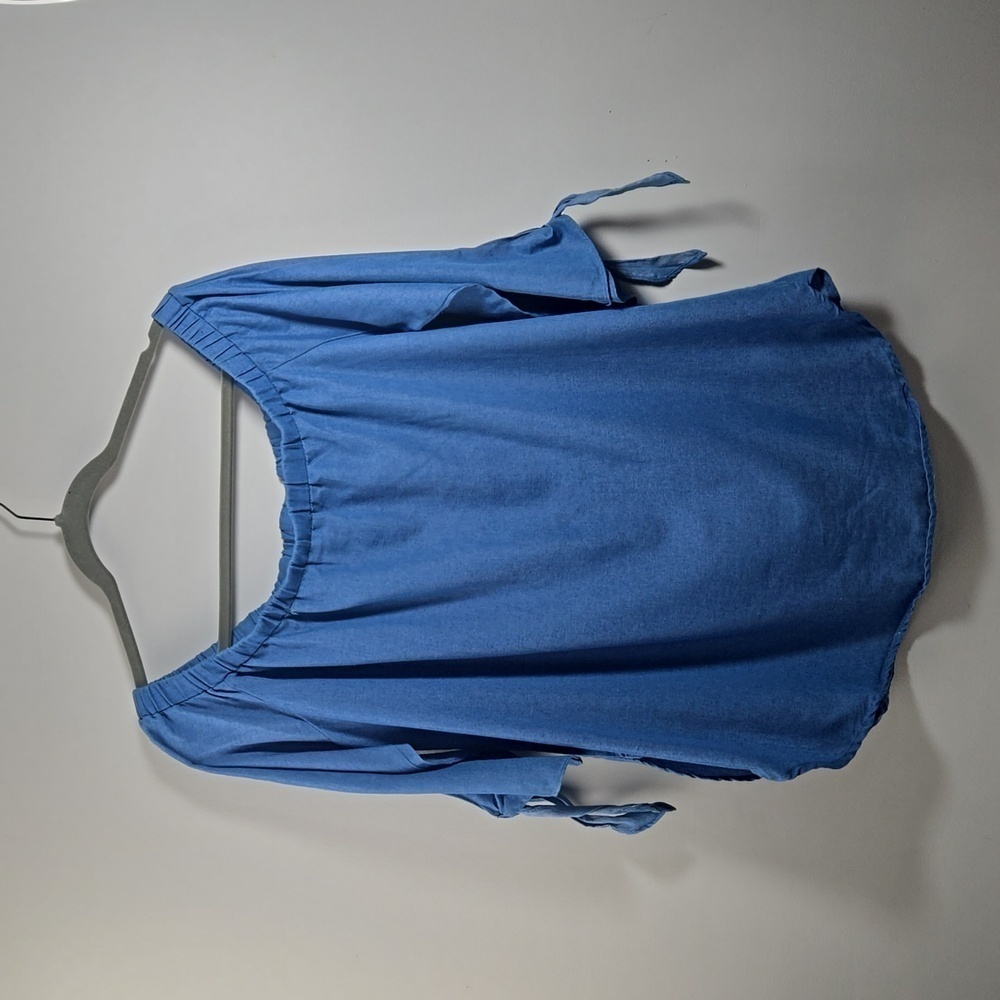 Just Quella Blue Flowy Top